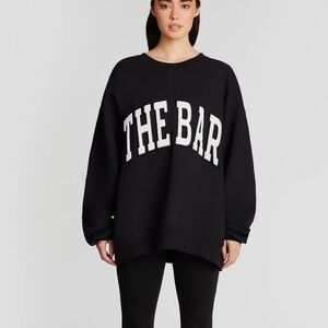 Sold out THE BAR Arlo Women's Varsity black Sweatshirt L